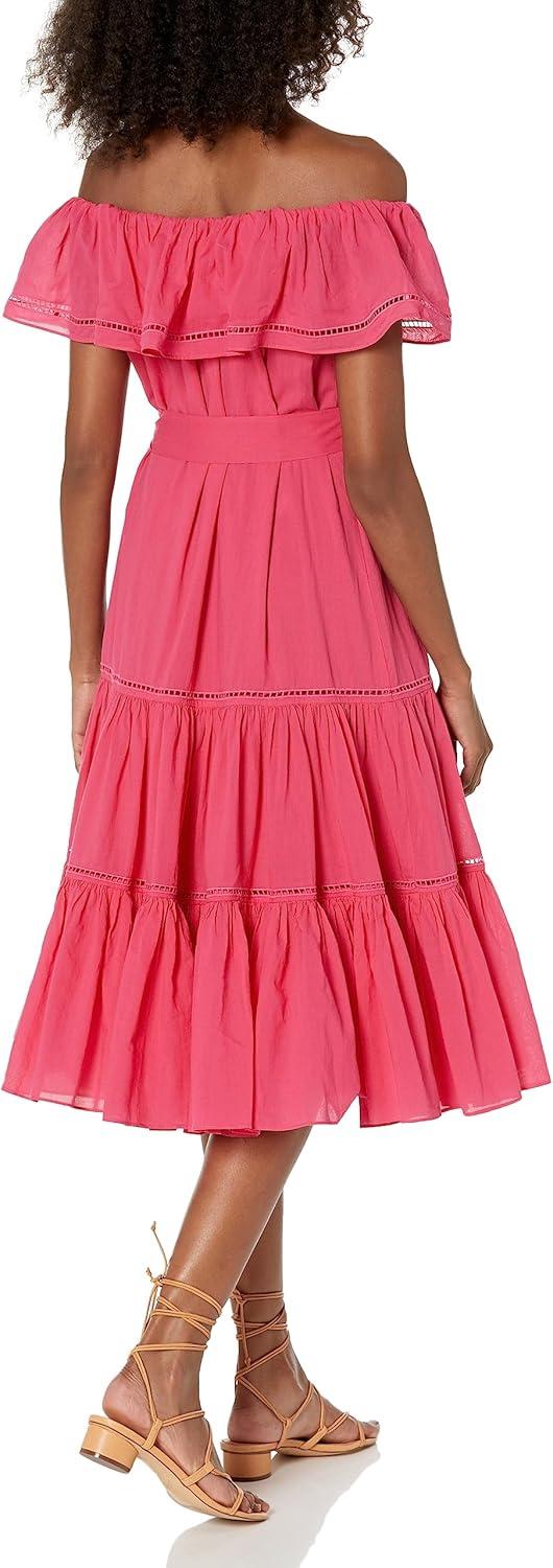 imageTrina Turk Womens Off The Shoulder Cotton DressRosewater