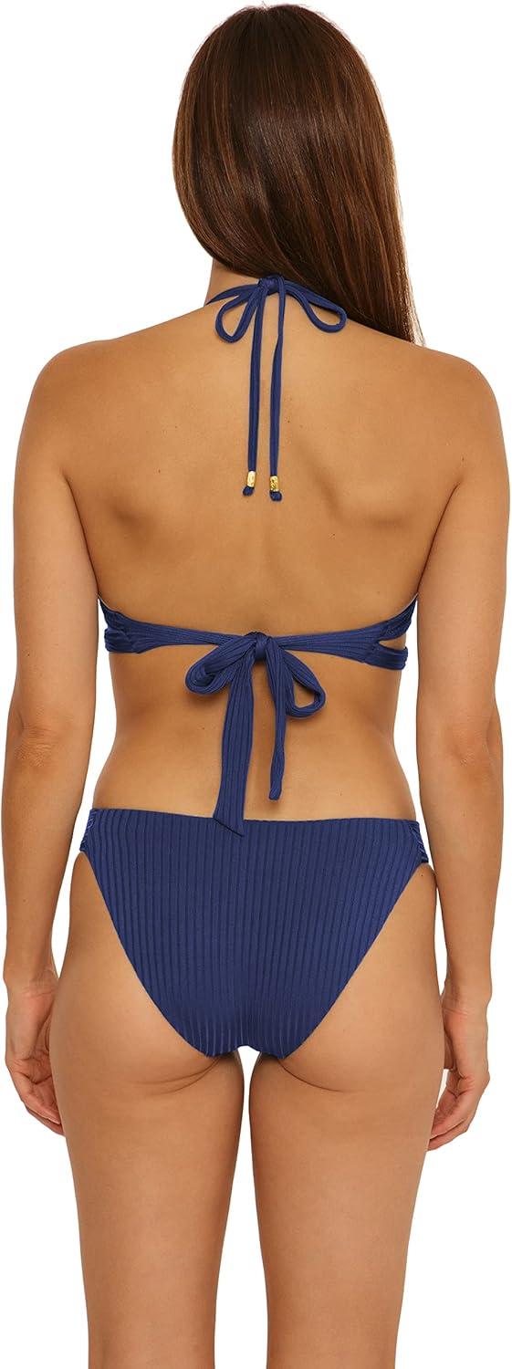 imageTrina Turk Womens Olympia Ribbed French Cut Bikini Bottom Cheeky Coverage Swimwear Separates for WomenBikini BottomsInk