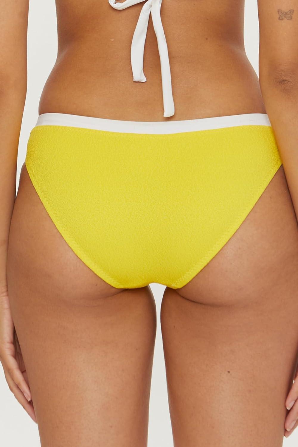 imageTrina Turk Womens Standard Courtside Hipster Bikini Bottom Cheeky Coverage Swimwear SeparatesEmpire Yellow