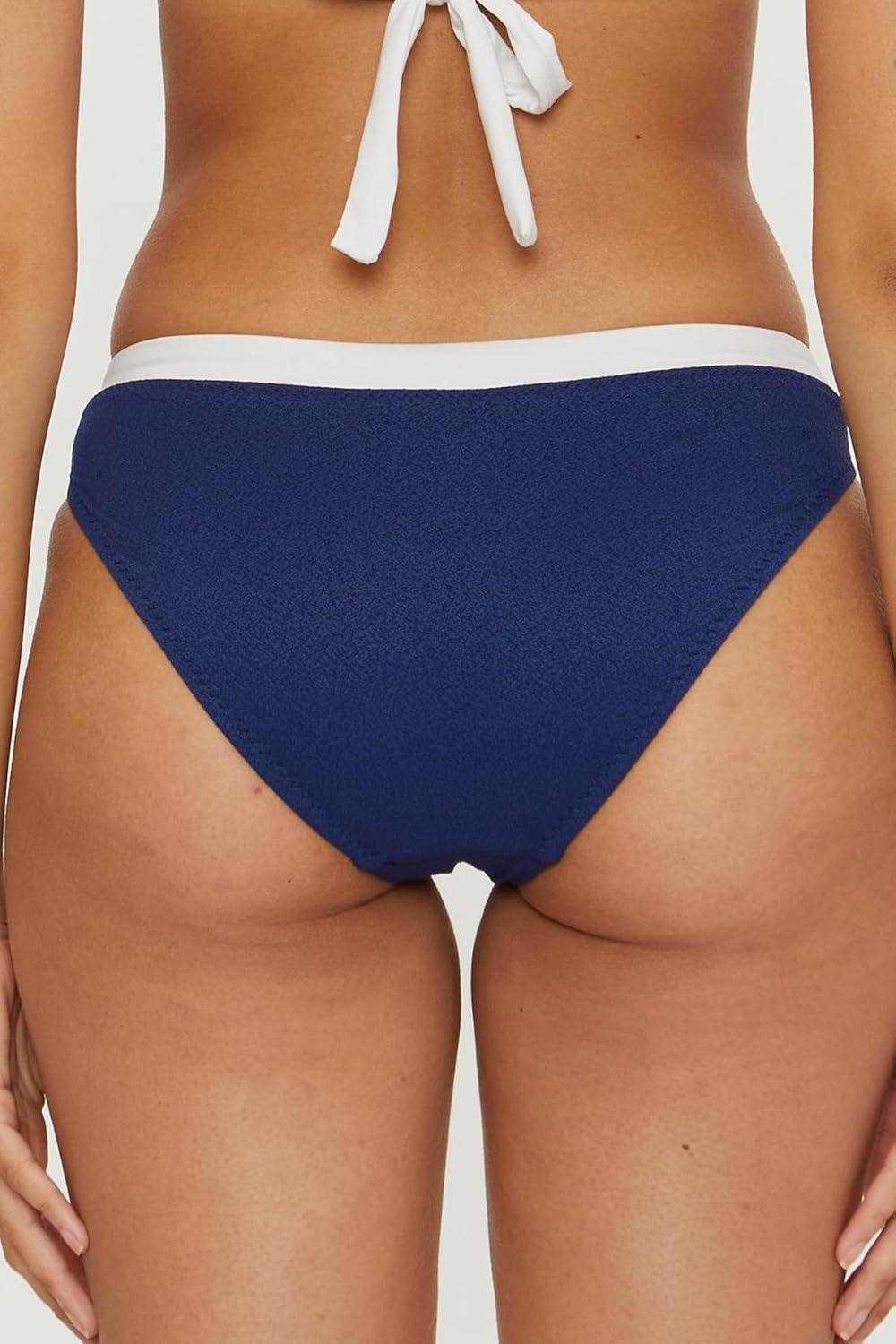 imageTrina Turk Womens Standard Courtside Hipster Bikini Bottom Cheeky Coverage Swimwear SeparatesNavy
