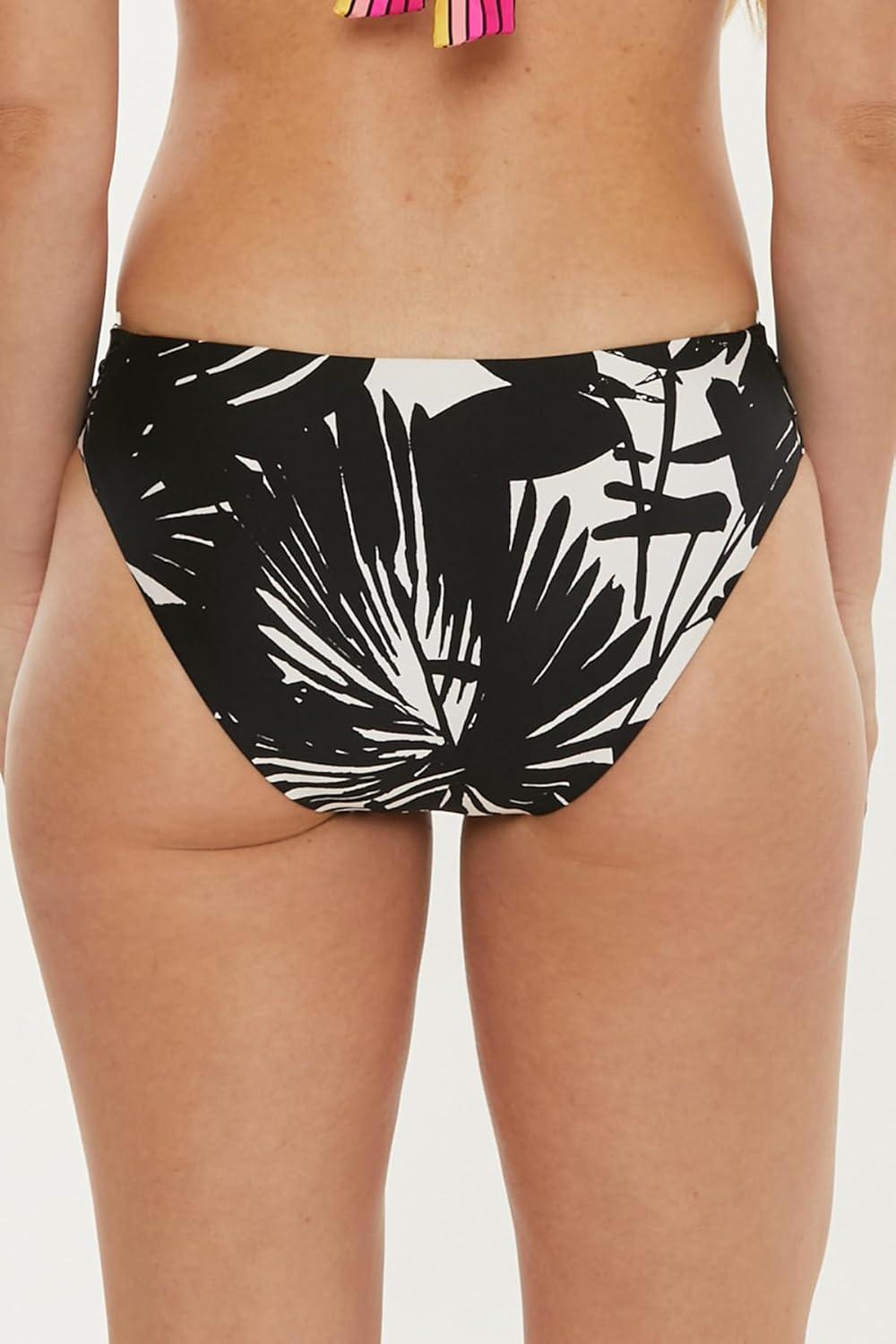 imageTrina Turk Womens Standard Lennox Tab Side Hipster Bikini Bottom Cheeky Coverage Swimwear SeparatesBlack Vanilla