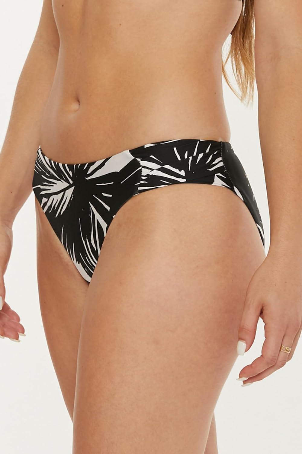 imageTrina Turk Womens Standard Lennox Tab Side Hipster Bikini Bottom Cheeky Coverage Swimwear SeparatesBlack Vanilla