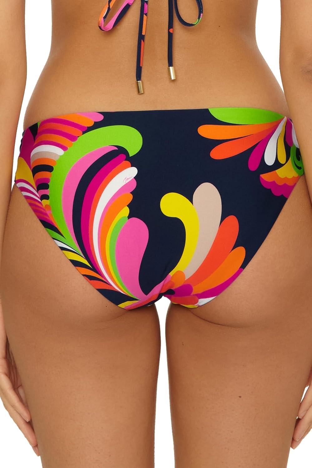 imageTrina Turk Womens Standard Tab Pants Cheeky Coverage Beach Cover Ups Monaco Pool Side Swirl 10