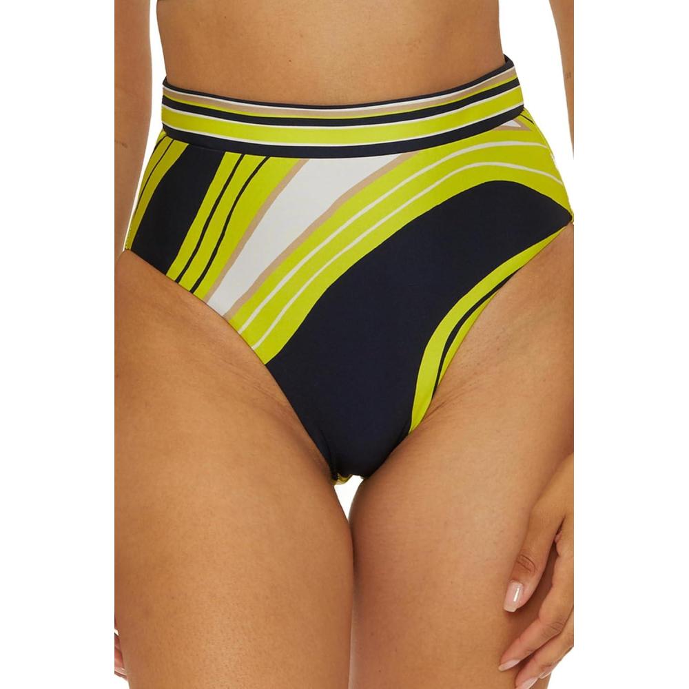 imageTrina Turk Womens Serena Reversible High Waisted Bikini Bottom Cheeky Coverage Swimwear Separates for WomenMulticolor