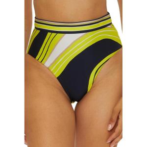 Trina Turk Womens Serena Reversible High Waisted Bikini Bottom, Cheeky Coverage, Swimwear Separates for Women(Multicolor)