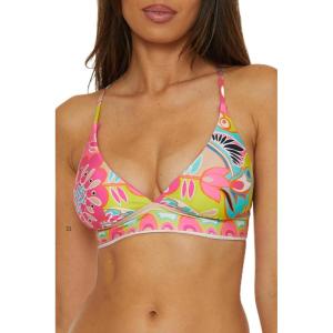 Trina Turk Womens Venus Reversible Halter Bikini Top, Adjustable, Tie Back, Swimwear Separates for Women(Multicolor)