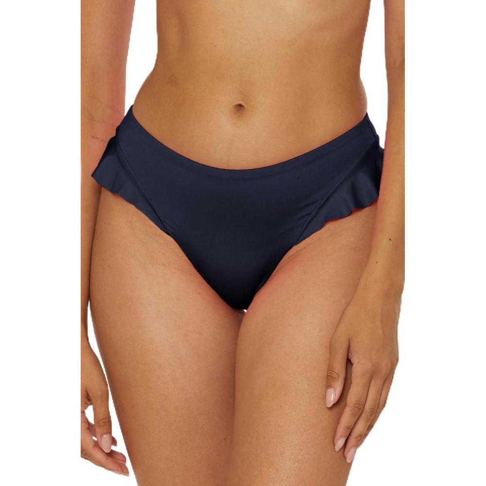 imageTrina Turk Womens Monaco Ruffle Hipster Bikini Bottom Cheeky Coverage Swimwear SeparatesInk