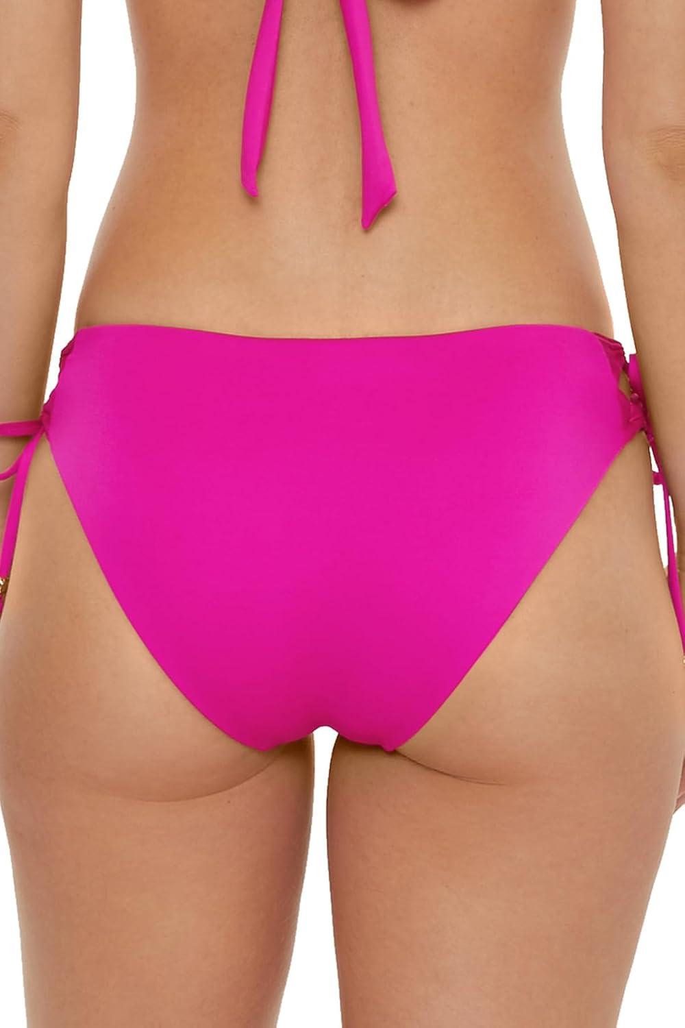 imageTrina Turk Womens Monaco Side Tie Beaded Hipster Bikini Bottom Cheeky Coverage Swimwear Separates for WomenStargazer