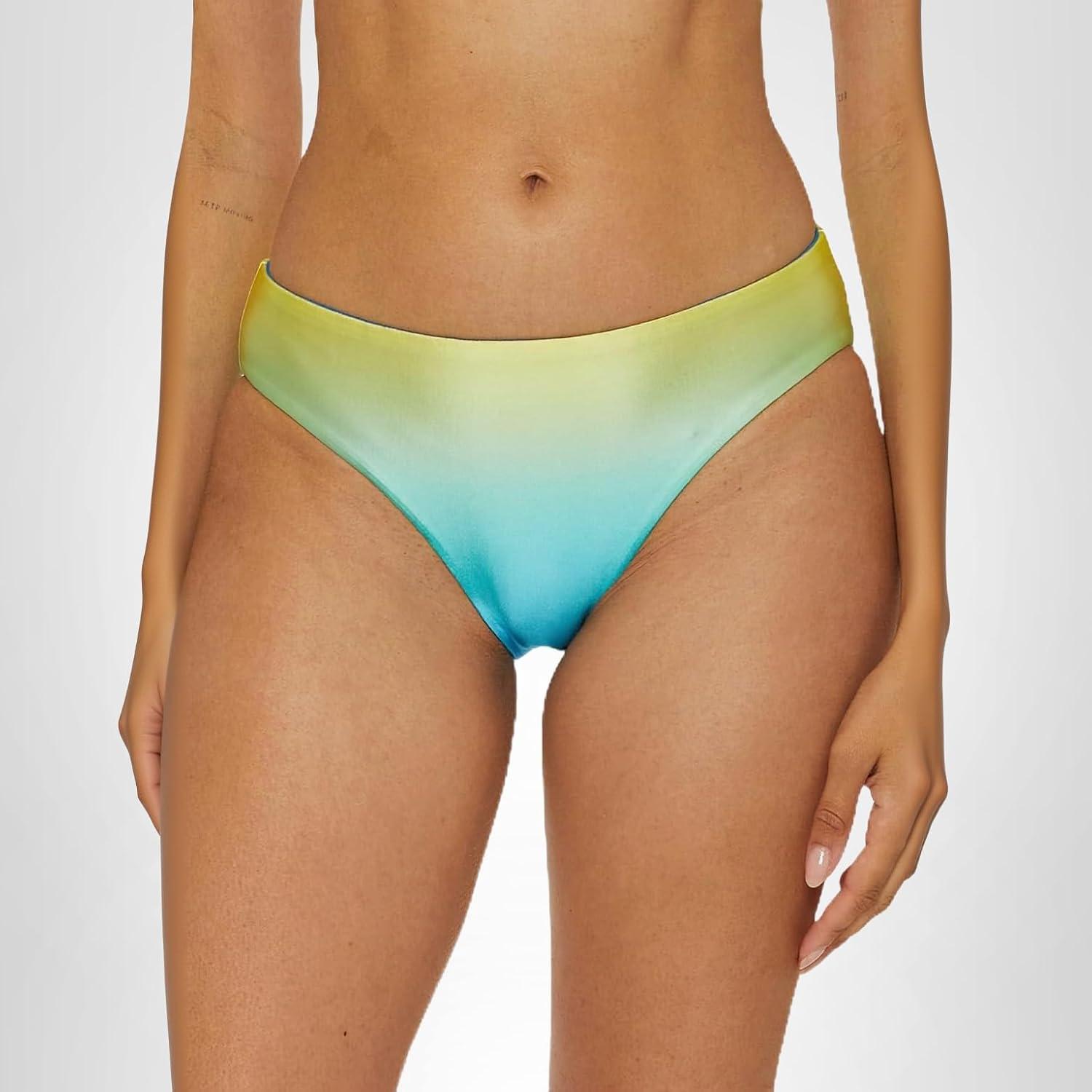 imageTrina Turk Womens West Palm Reversible Hipster Bikini Bottom Cheeky Coverage Swimwear SeparatesMulticolor