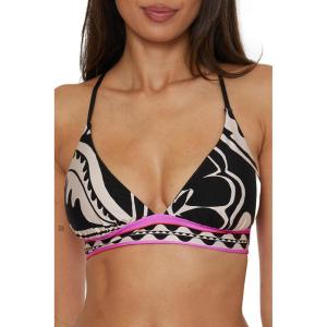 Trina Turk Womens Florence Reversible Halter Bikini Top, Adjustable, Tie Back, Swimwear Separates for Women(Multicolor)