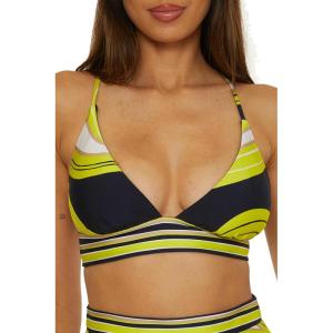 Trina Turk Women’s Serena Reversible Bikini Top, Adjustable, Tie Back, Swimwear Separates(Multicolor)