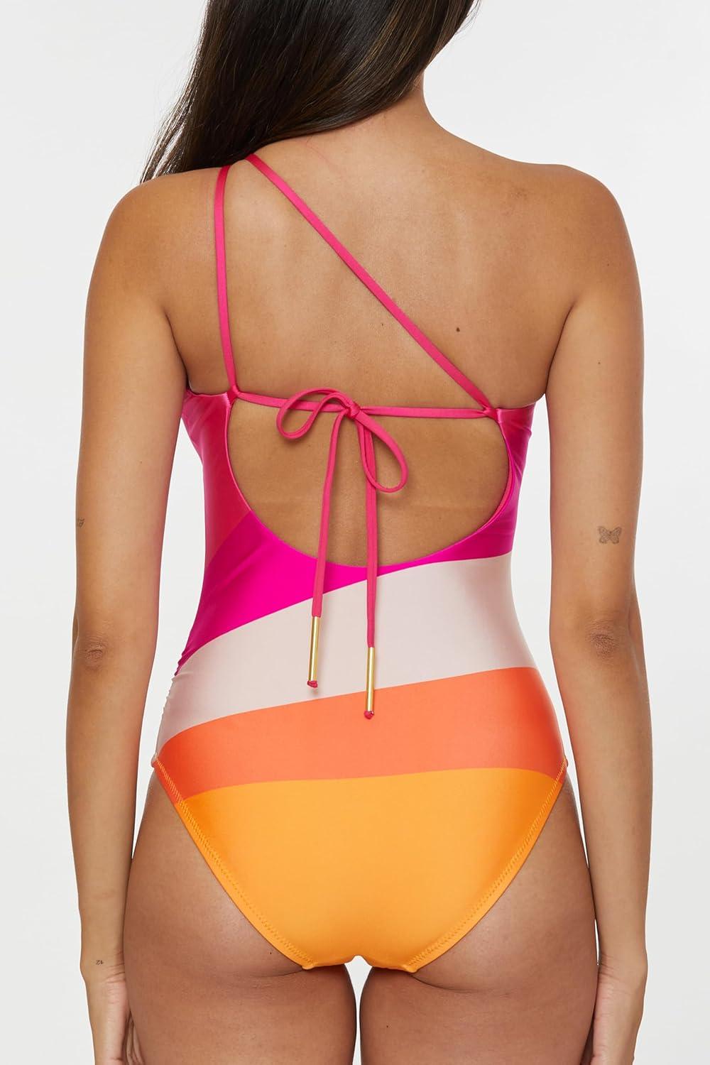 imageTrina Turk Womens Sunburst One Piece Swimsuit Adjustable Bathing Suits for WomenMulticolor