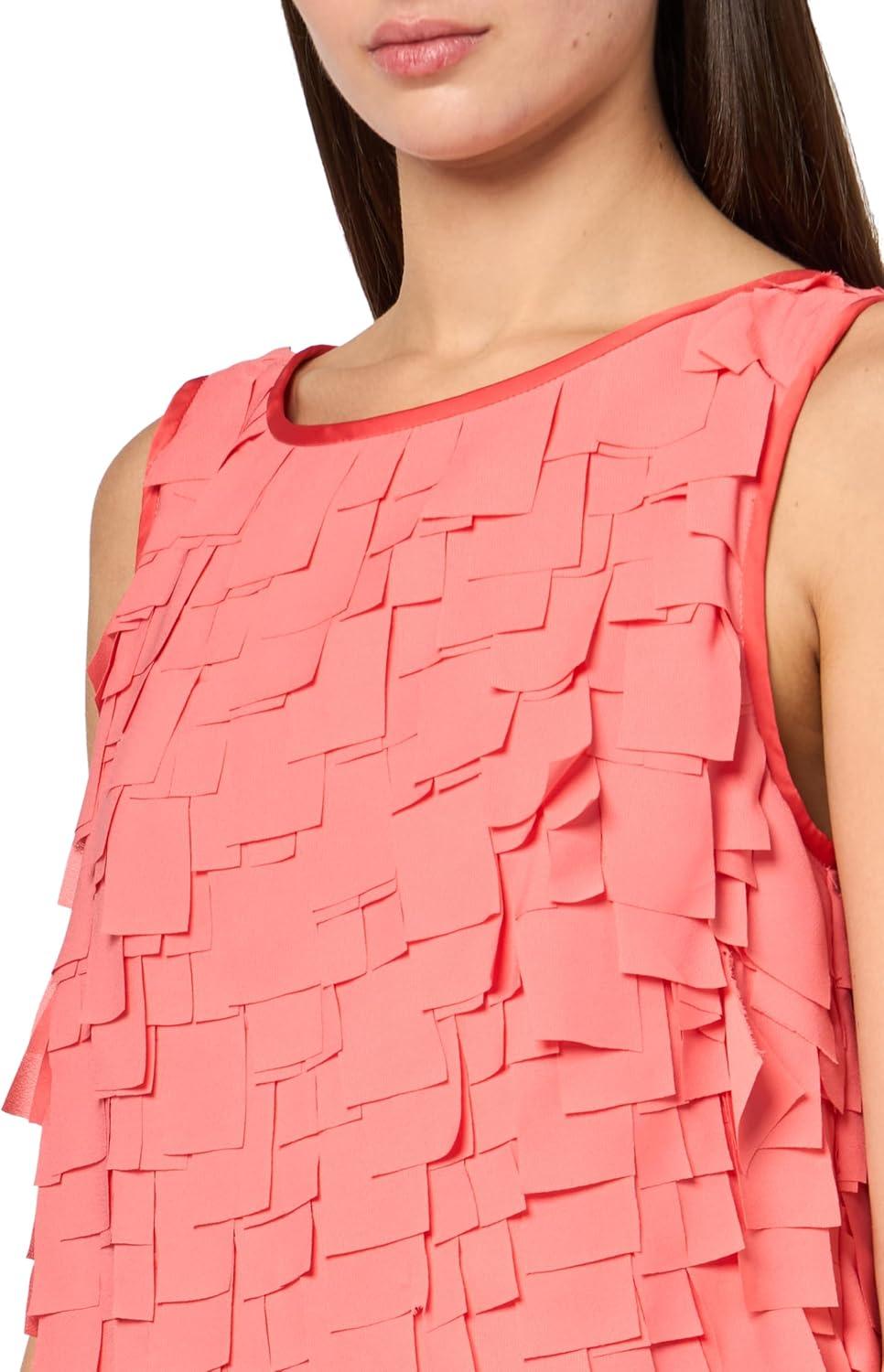 imageTrina Turk Womens Flutter Chiffon Shift DressCoral Crush