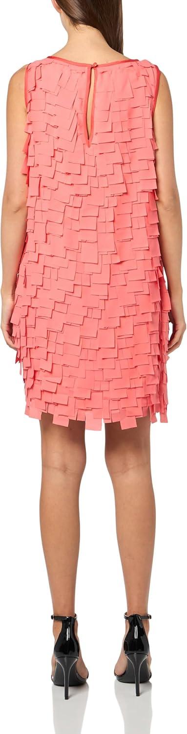 imageTrina Turk Womens Flutter Chiffon Shift DressCoral Crush