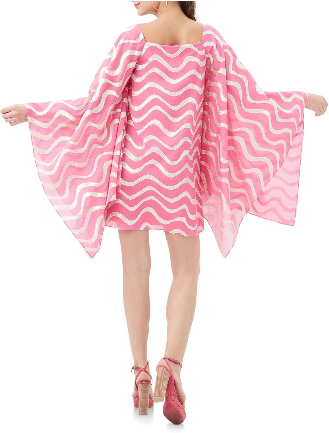 imageTrina Turk Womens Flutter Sleeve Printed DressPinku