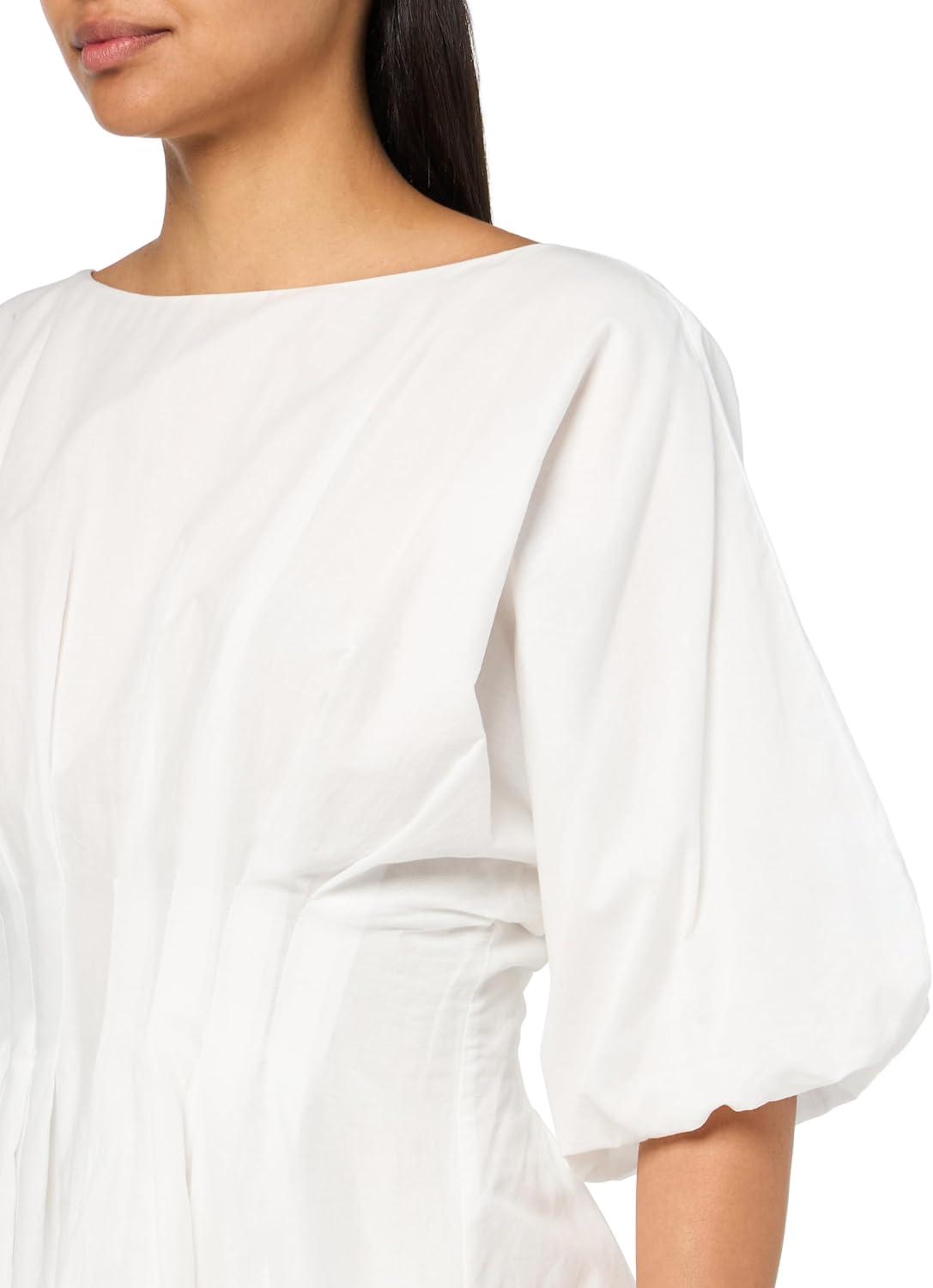 imageTrina Turk Womens Pleated a Line DressWhite