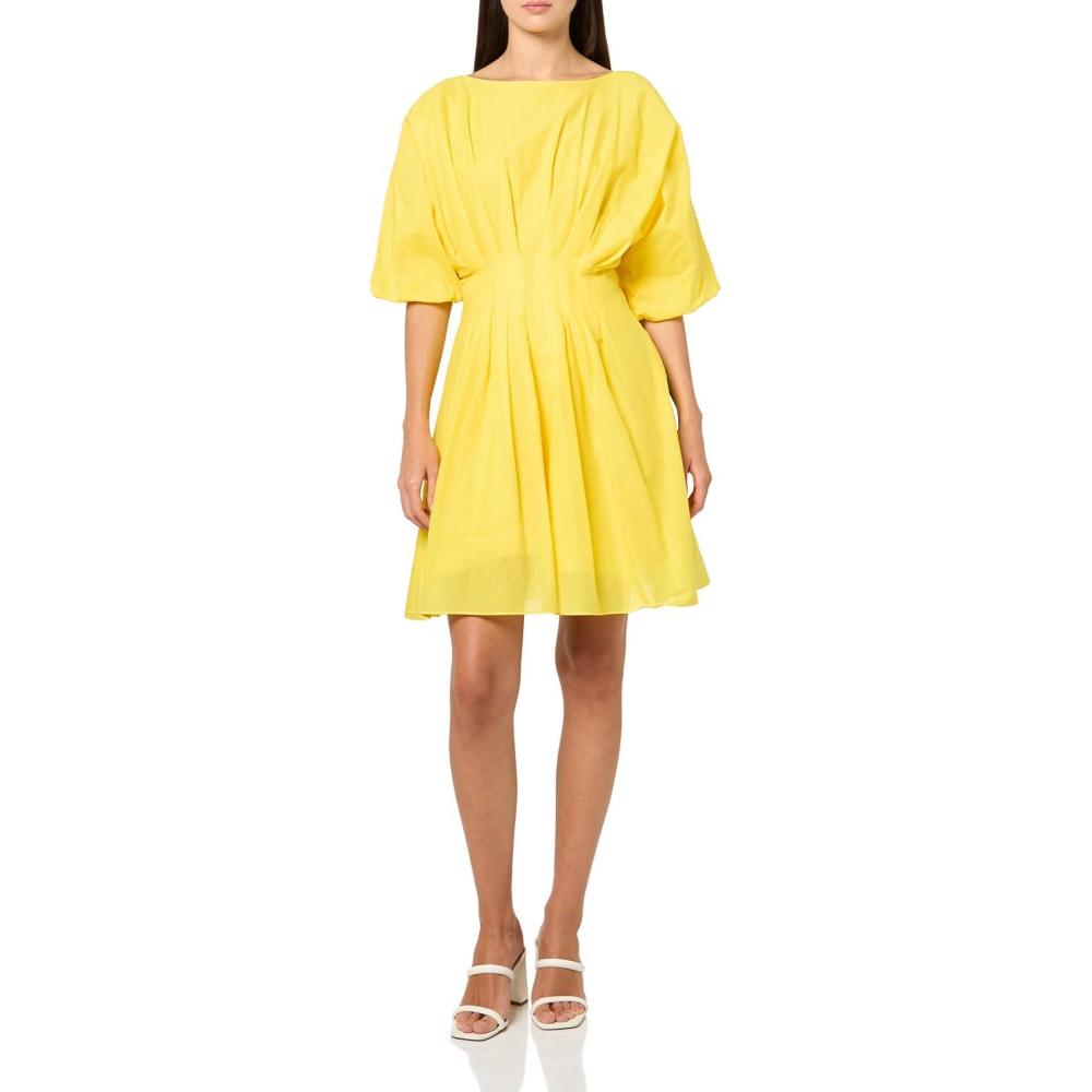 imageTrina Turk Womens Pleated a Line DressDesert Sun