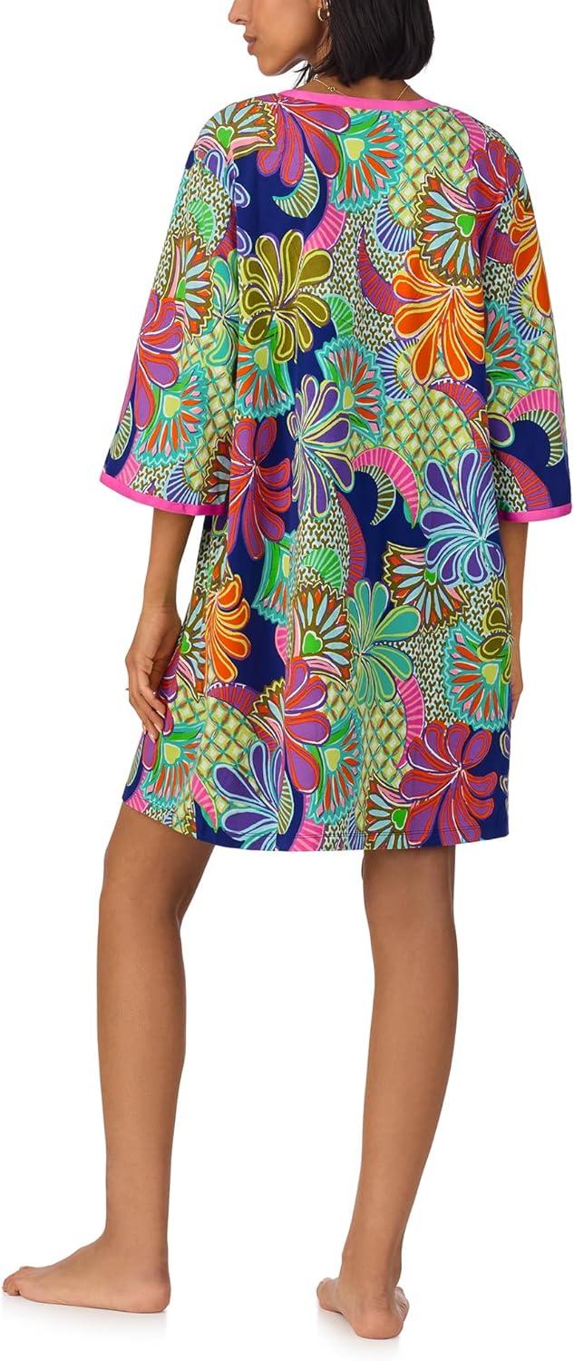 imageTrina Turk Womens Short Sleeve Caftan Loungewear for Women Organic Cotton SleepwearZanzibar