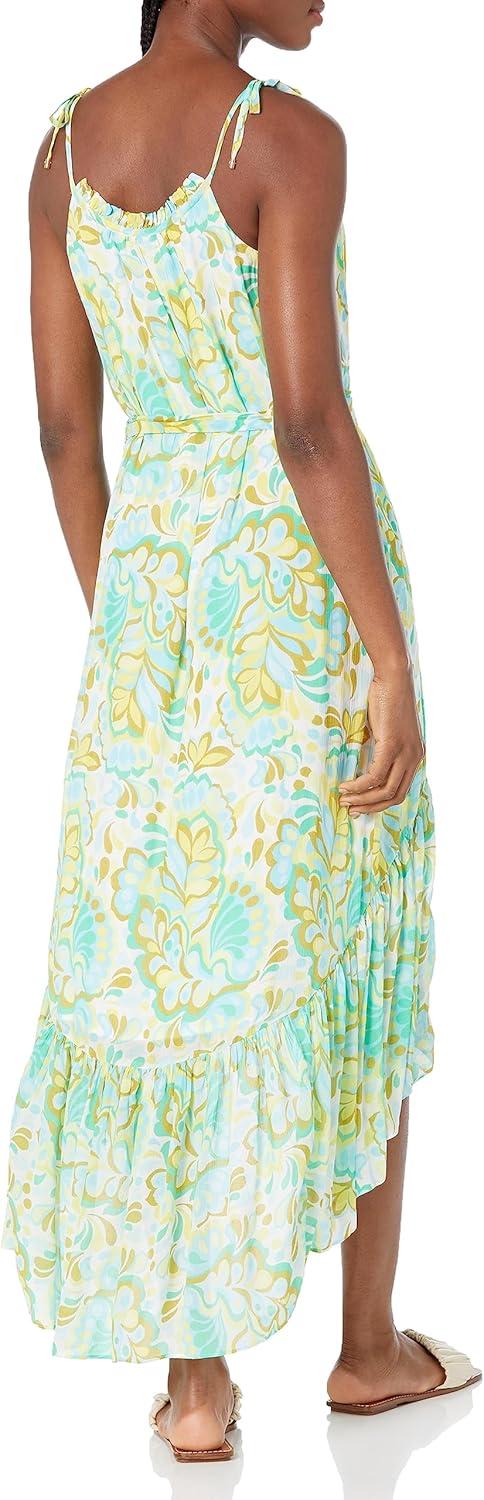 imageTrina Turk Womens High Low Printed DressClearwater Multi