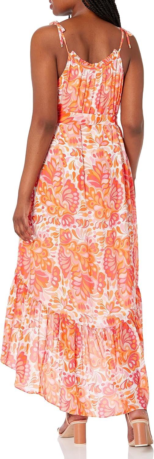 imageTrina Turk Womens High Low Printed DressSlushie Multi
