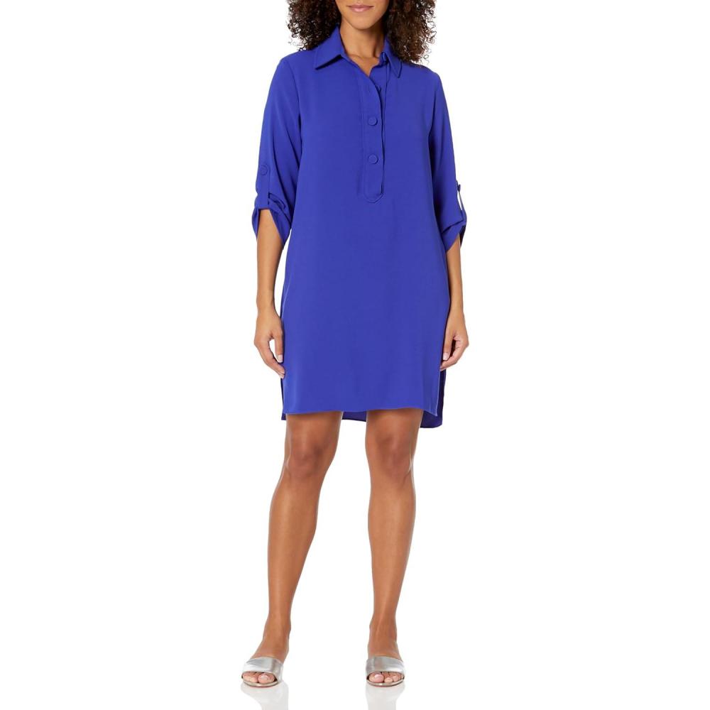 imageTrina Turk Womens Shirt DressBlue